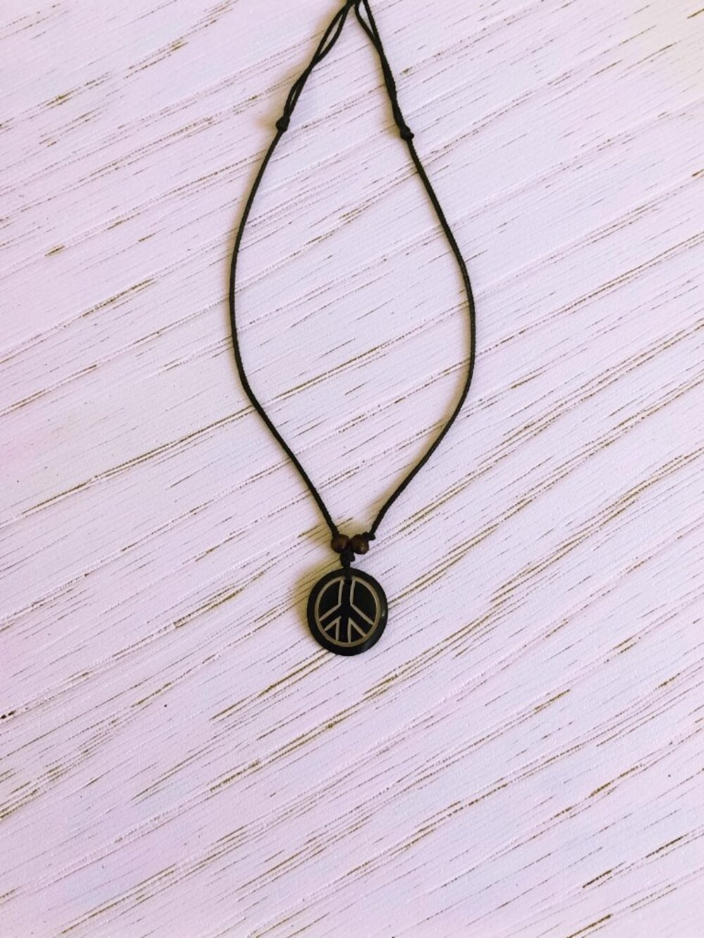 Peace Necklace~ adjustable cord